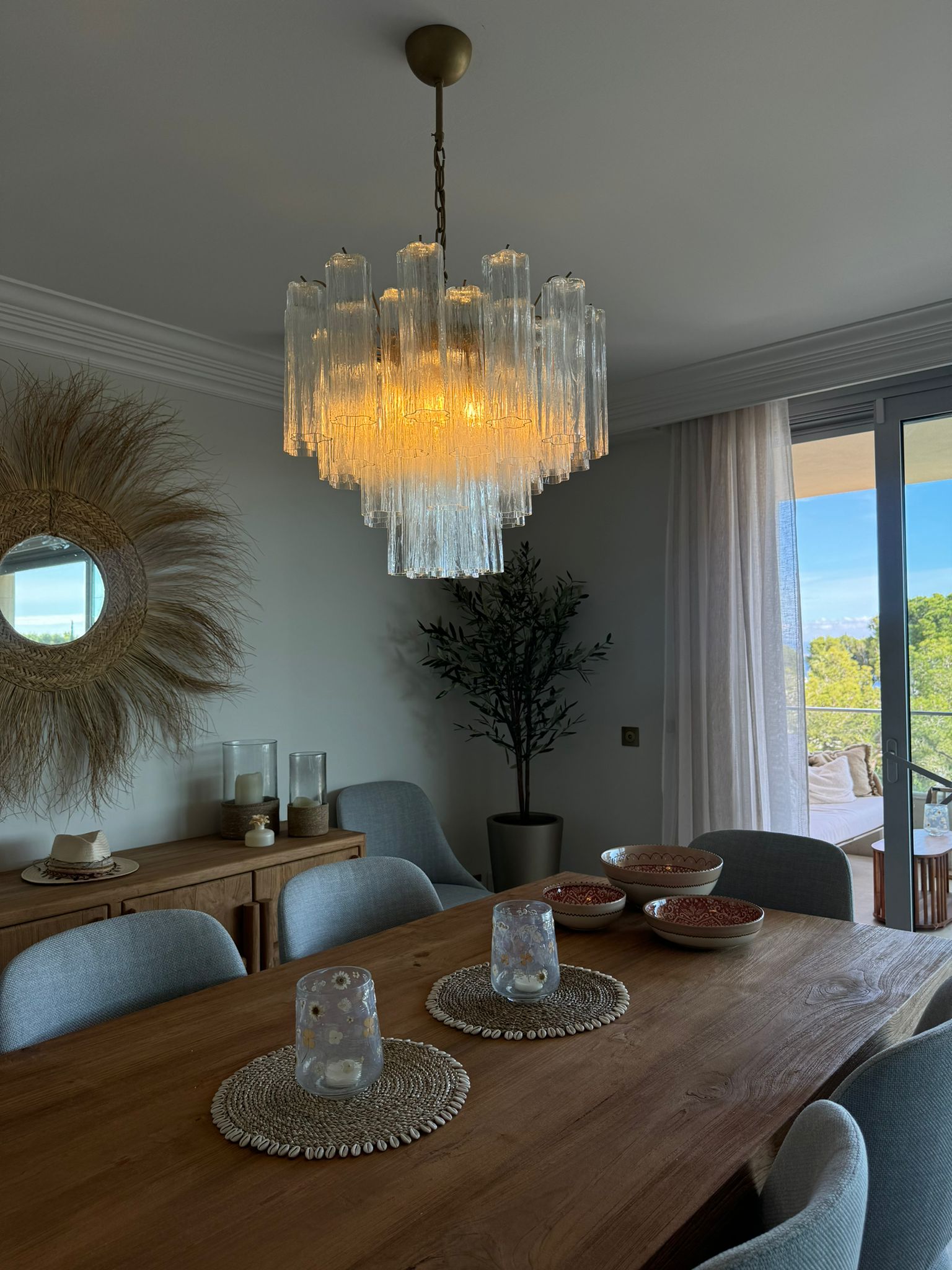 Murano Chandelier 36 Glass Tubes