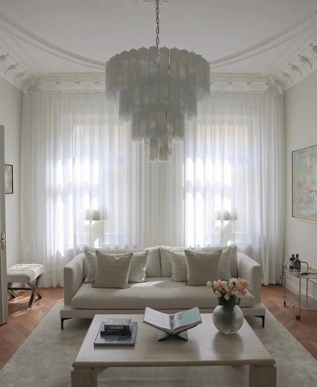 Murano Lysekrone 78 Glassrør Murano Studio