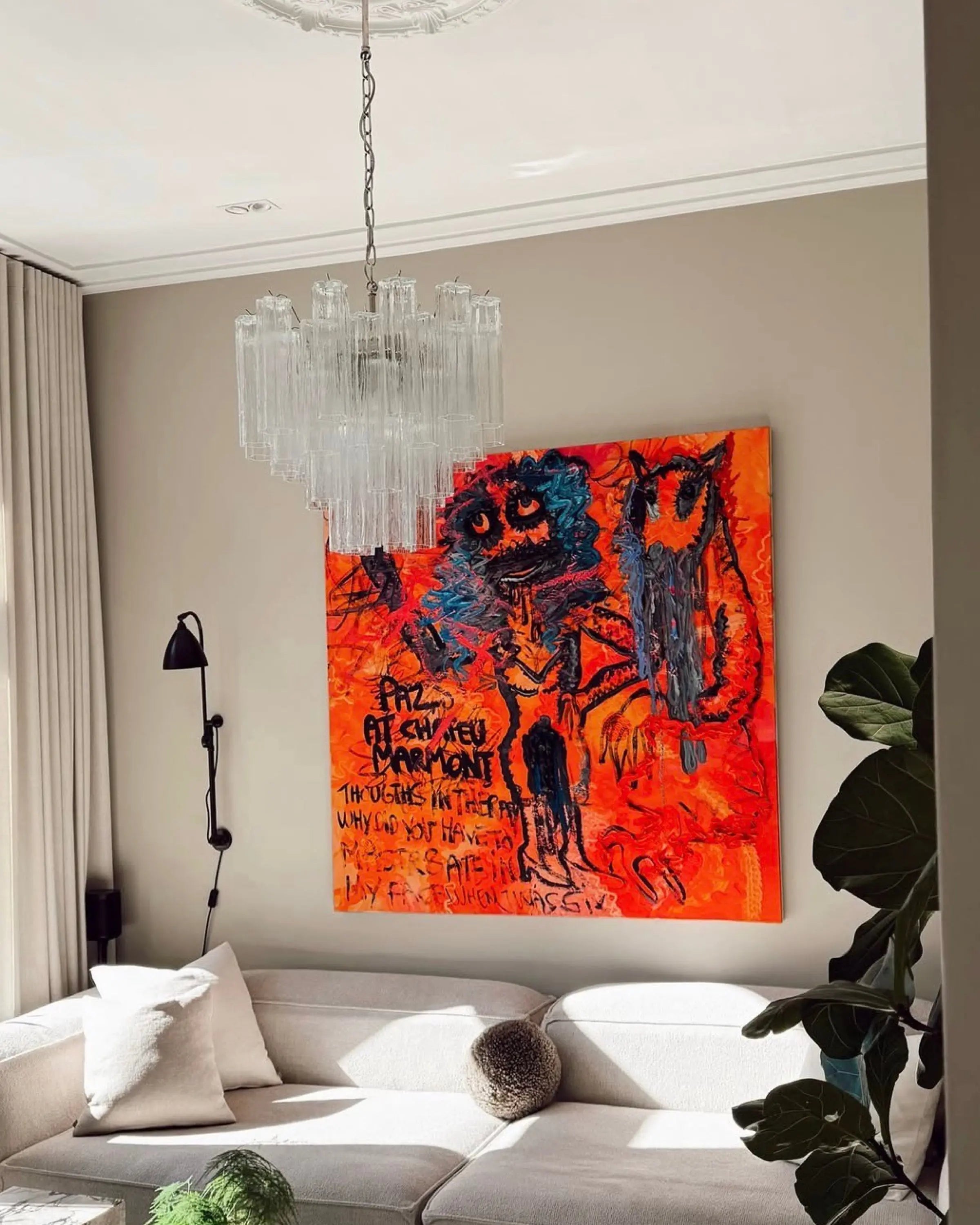 Murano Lysekrone 36 Glassrør Murano Studio