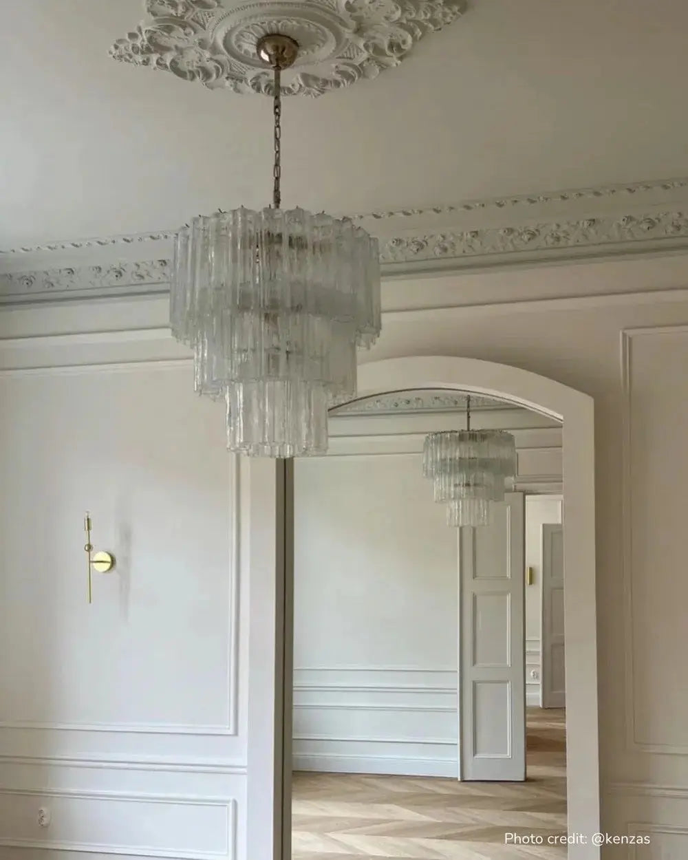 Murano Lysekrone 52 Glassrør Murano Studio