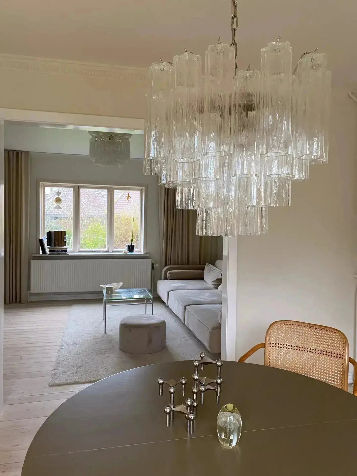 Murano Lysekrone 36 Glassrør Murano Studio