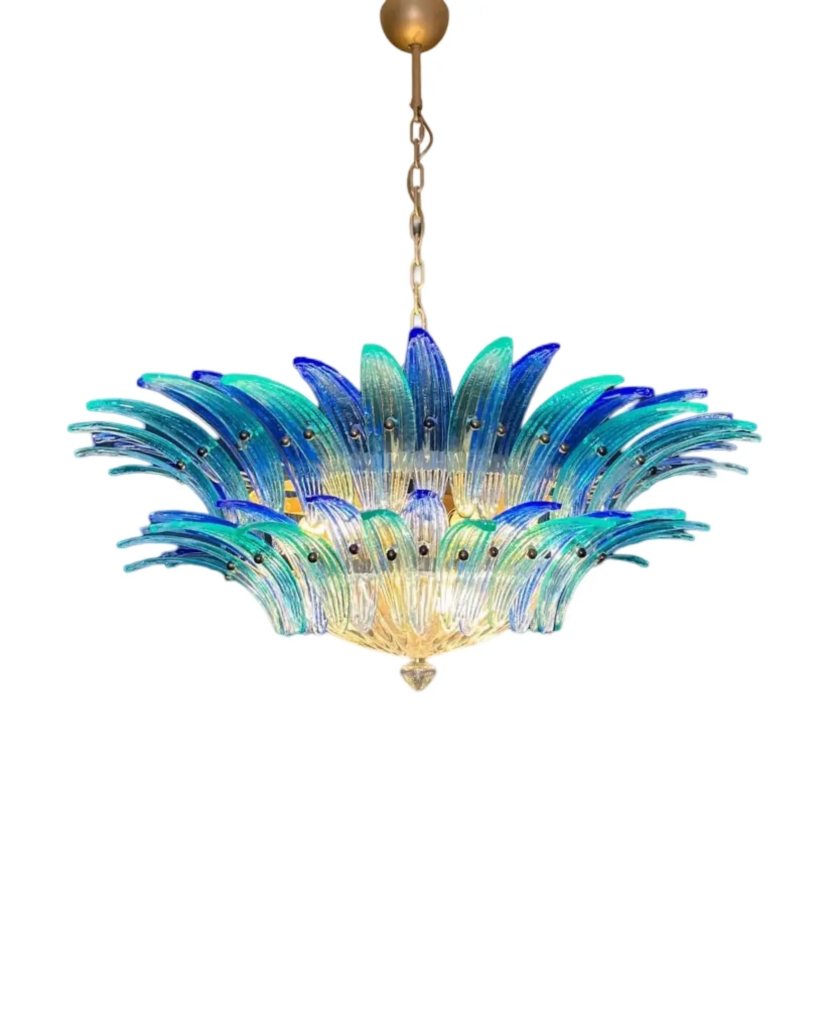 Murano Lysekrone Palmette 82 glass Murano Studio