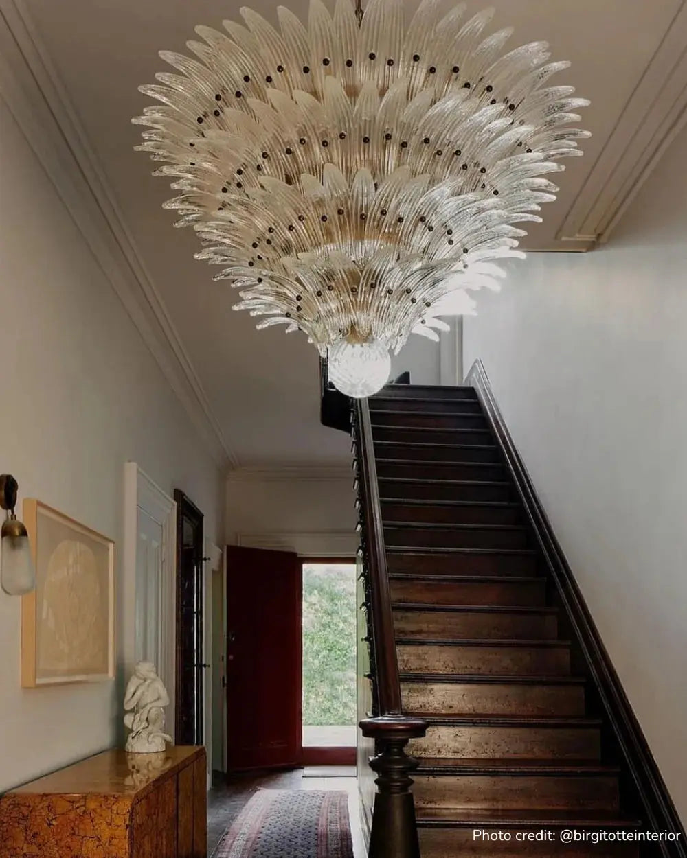 Murano Lysekrone Palmette 163 glass Murano Studio