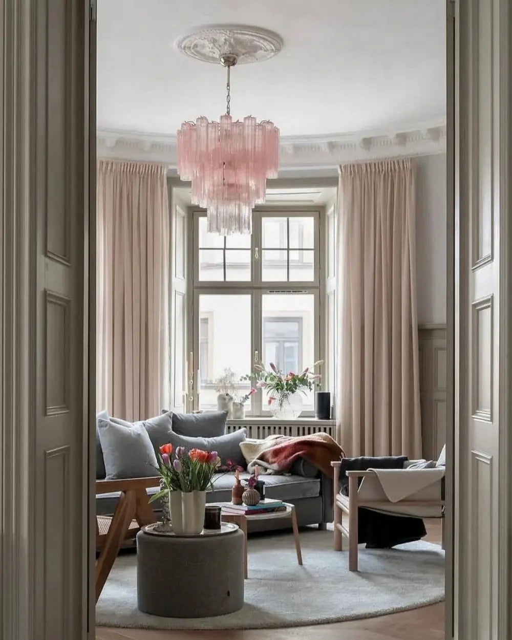 Murano Lysekrone 48 Glassrør Murano Studio