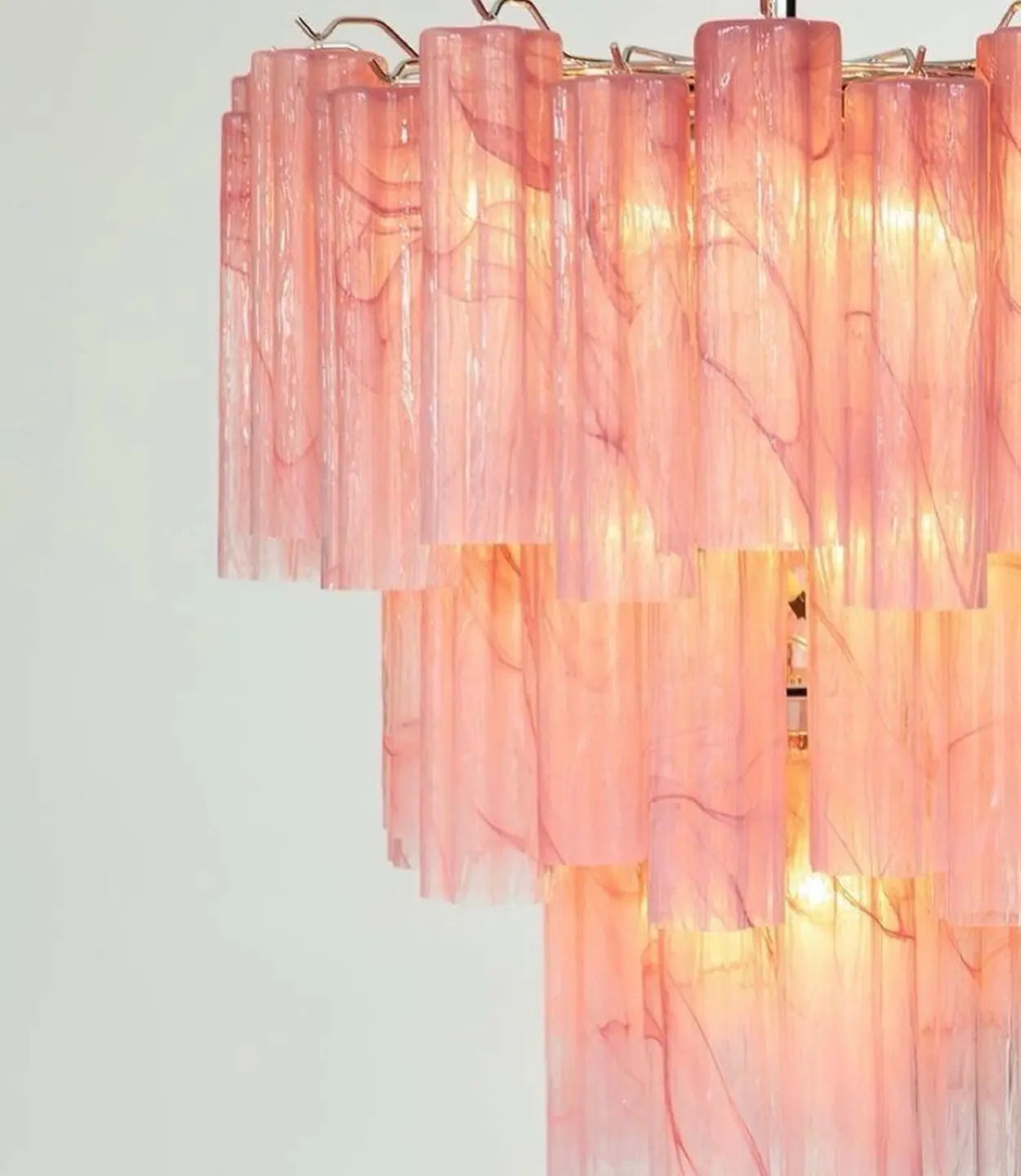 Murano Lysekrone 48 Glassrør Murano Studio