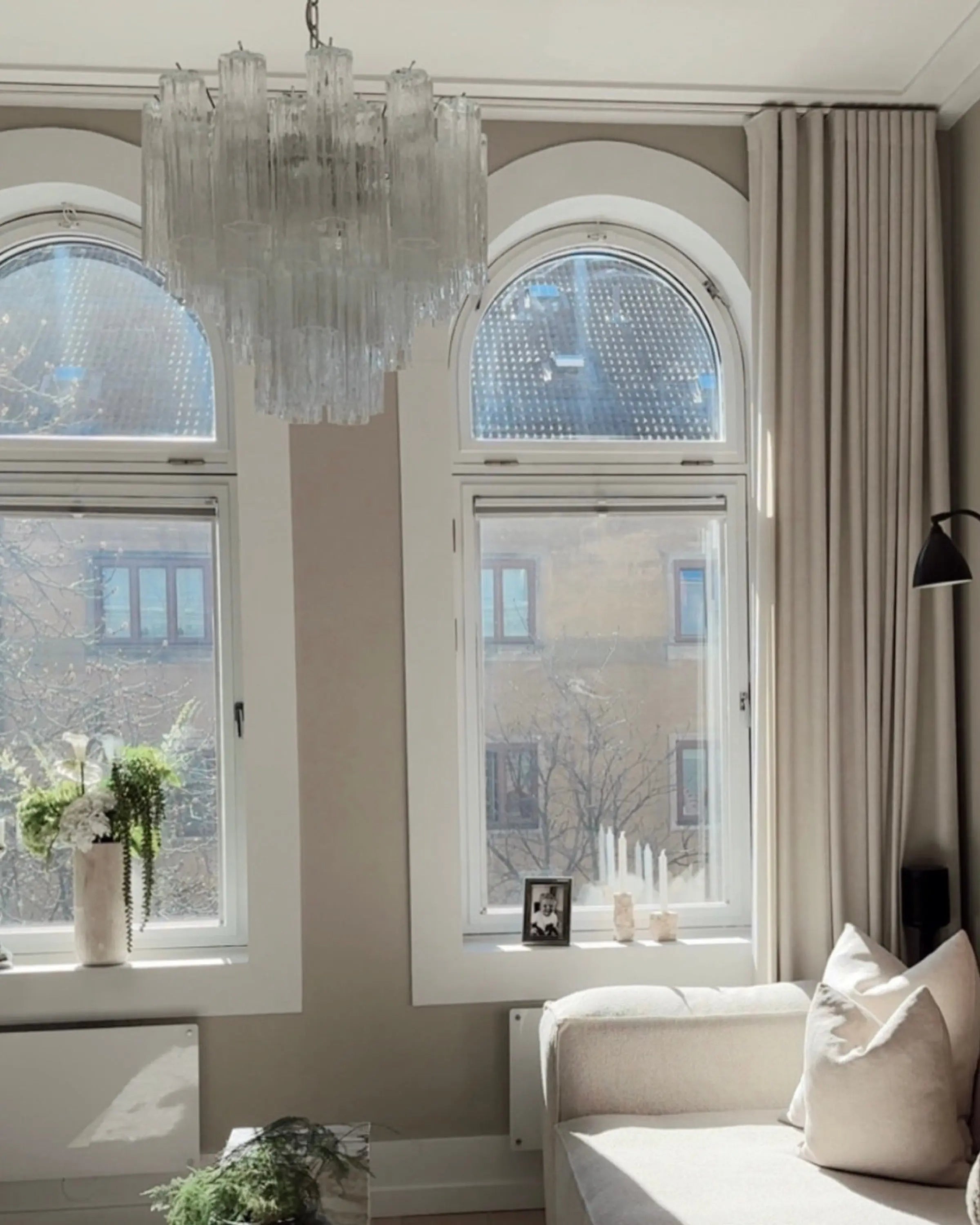 Murano Lysekrone 36 Glassrør Murano Studio