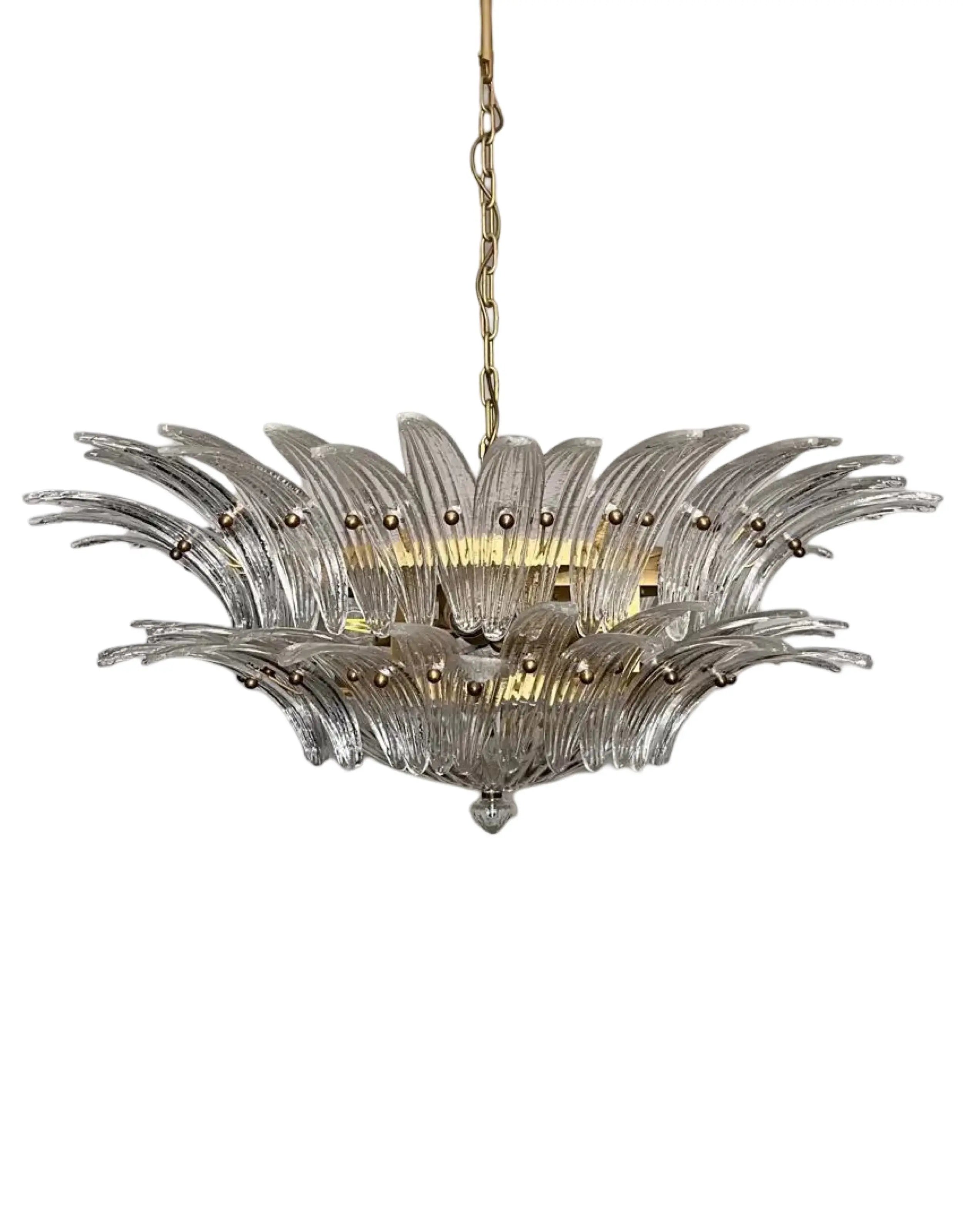 Murano Lysekrone Palmette 82 glass Murano Studio