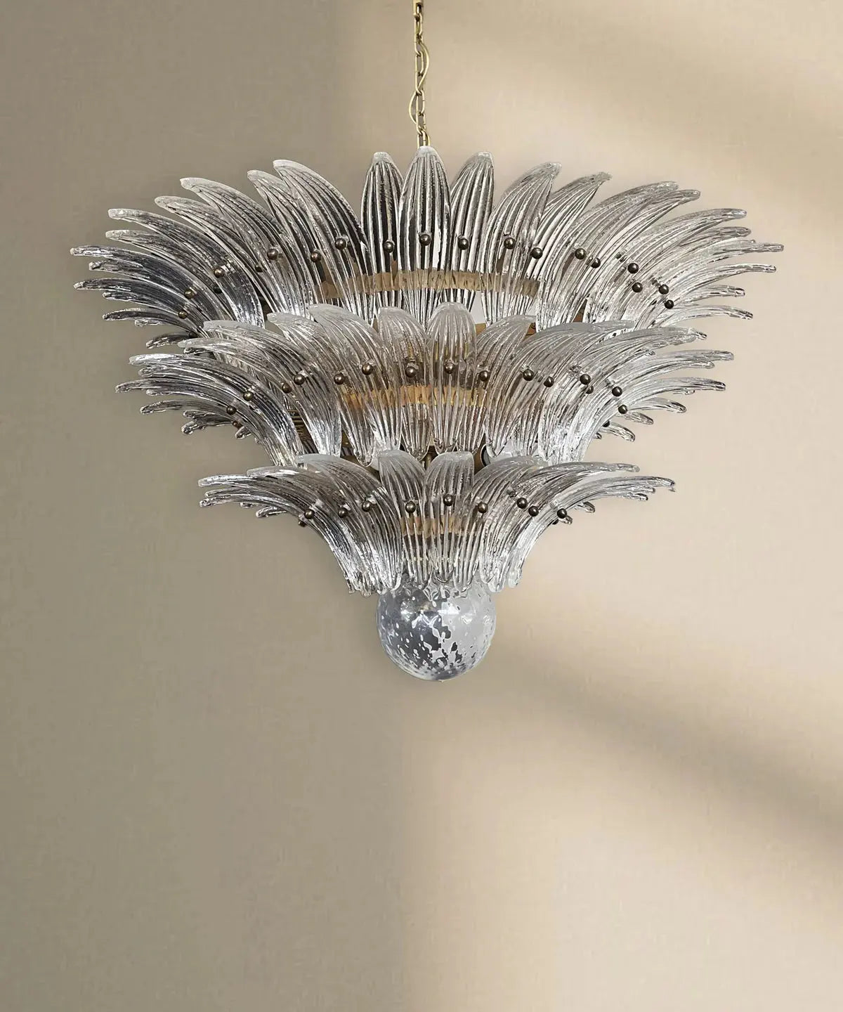 Murano Lysekrone Palmette 104 glass Murano Studio